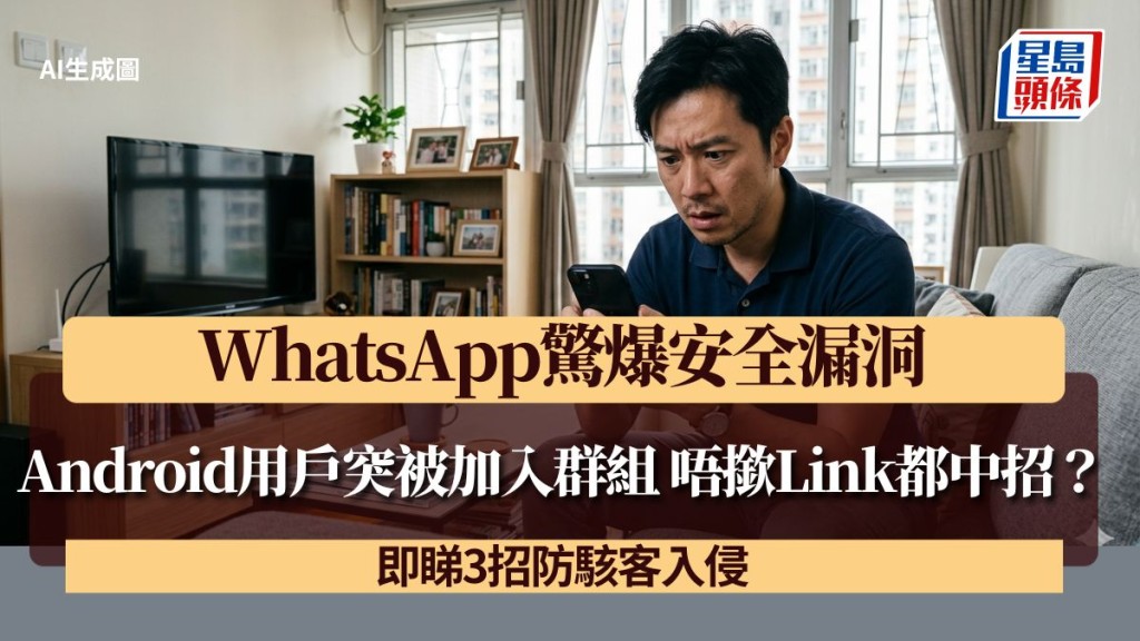 WhatsApp驚爆安全漏洞！Android用戶突被加入群組 唔撳Link都中招？ 即睇3招防駭客入侵