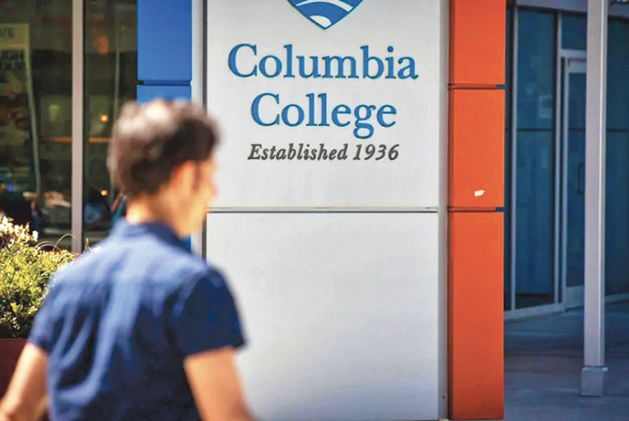 ■哥伦比亚学院。CBC 