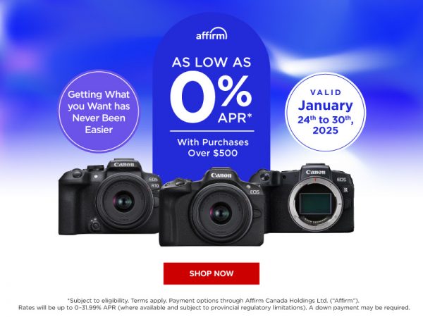 Canon佳能促銷活動,購買超過$500的商品可享受0%年利率!