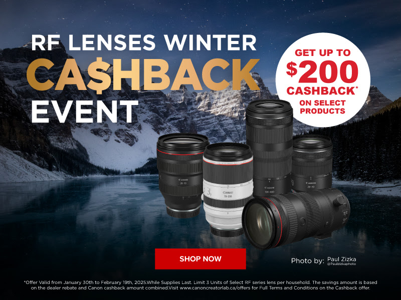 Canon 佳能官網購買鏡頭可獲 $200 cashback!