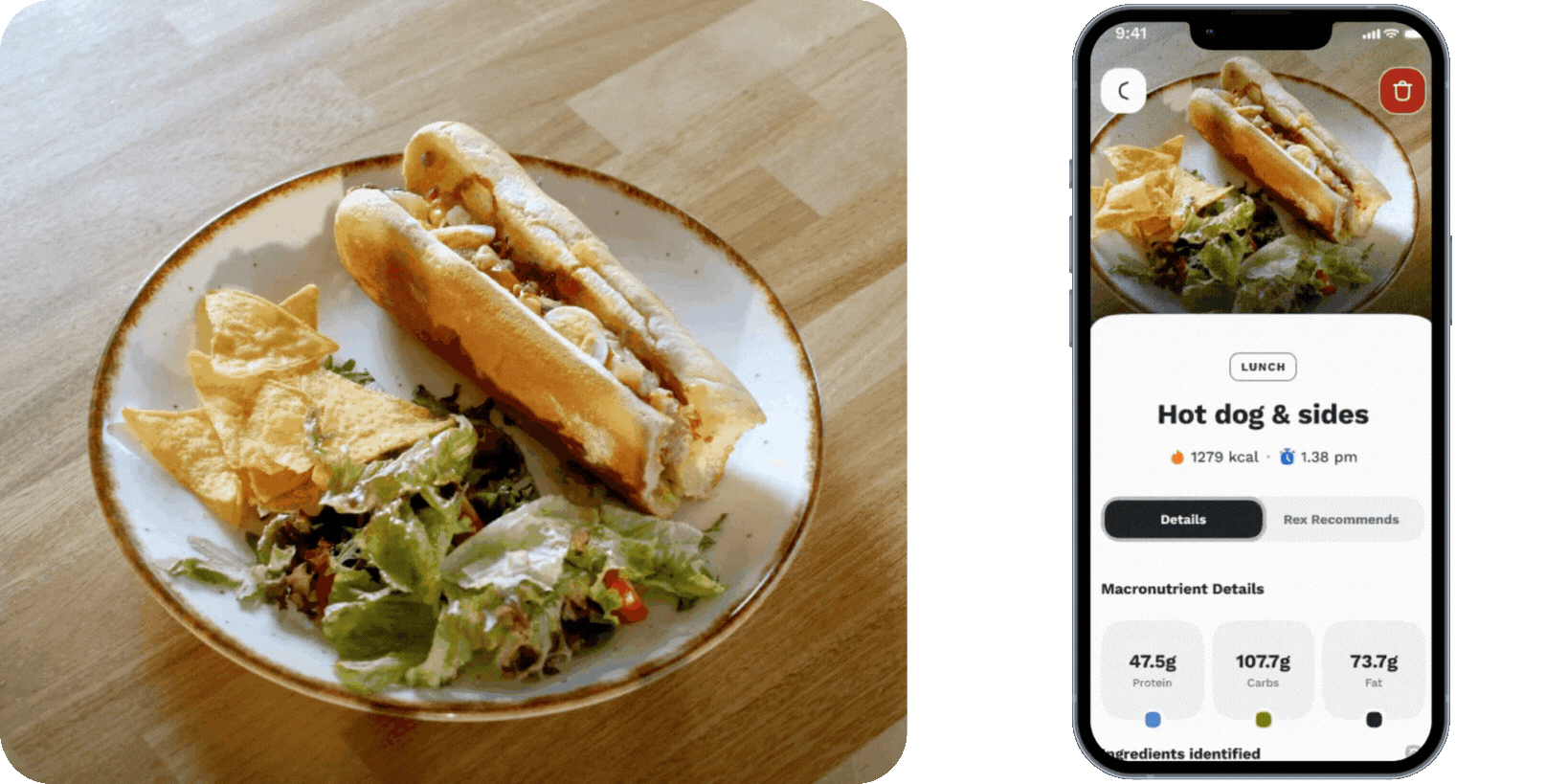 科技|智能营养装置拍摄食物照片自动识别卡路里蛋白成分